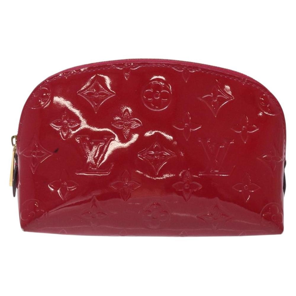 LOUIS VUITTON Monogram Vernis Pochette Cosmetic Rose Indian M90009 Auth 134589 - Picture 13 of 16